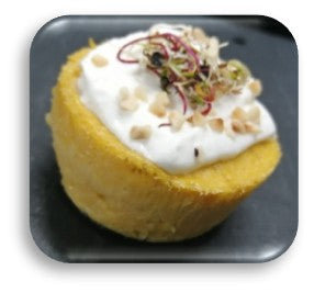 Moelleux de courge curcuma chantilly végétale